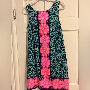 Lilly Pulitzer navy and pink mini dress